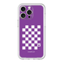 スリムプロテクションプレミアムケース［ Racing checkered flag Purple - レーシングチェッカーフラッグ パープル ］