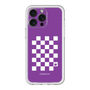 スリムプロテクションプレミアムケース［ Racing checkered flag Purple - レーシングチェッカーフラッグ パープル ］