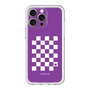 スリムプロテクションプレミアムケース［ Racing checkered flag Purple - レーシングチェッカーフラッグ パープル ］