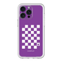 スリムプロテクションプレミアムケース［ Racing checkered flag Purple - レーシングチェッカーフラッグ パープル ］