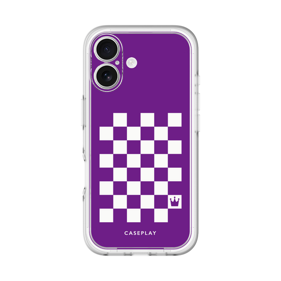 スリムプロテクションプレミアムケース［ Racing checkered flag Purple - レーシングチェッカーフラッグ パープル ］