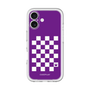 スリムプロテクションプレミアムケース［ Racing checkered flag Purple - レーシングチェッカーフラッグ パープル ］