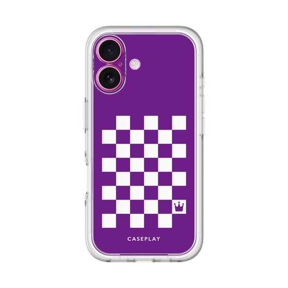 スリムプロテクションプレミアムケース［ Racing checkered flag Purple - レーシングチェッカーフラッグ パープル ］