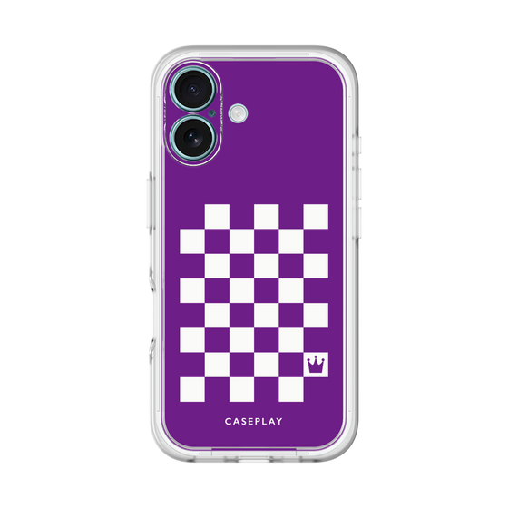 スリムプロテクションプレミアムケース［ Racing checkered flag Purple - レーシングチェッカーフラッグ パープル ］