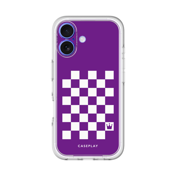 スリムプロテクションプレミアムケース［ Racing checkered flag Purple - レーシングチェッカーフラッグ パープル ］