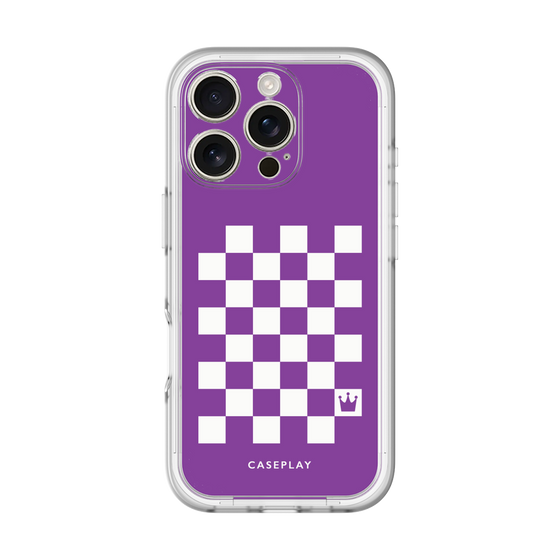 スリムプロテクションプレミアムケース［ Racing checkered flag Purple - レーシングチェッカーフラッグ パープル ］