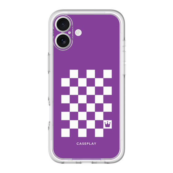 スリムプロテクションプレミアムケース［ Racing checkered flag Purple - レーシングチェッカーフラッグ パープル ］