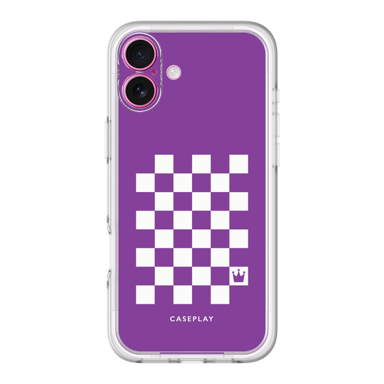 スリムプロテクションプレミアムケース［ Racing checkered flag Purple - レーシングチェッカーフラッグ パープル ］