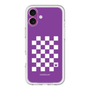 スリムプロテクションプレミアムケース［ Racing checkered flag Purple - レーシングチェッカーフラッグ パープル ］