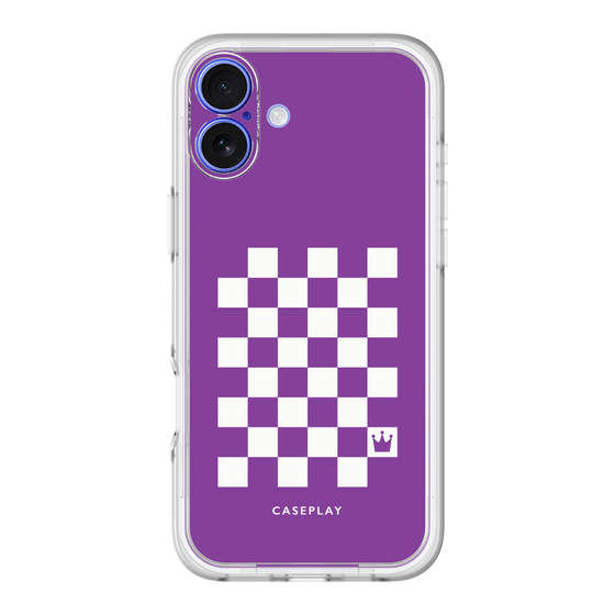 スリムプロテクションプレミアムケース［ Racing checkered flag Purple - レーシングチェッカーフラッグ パープル ］