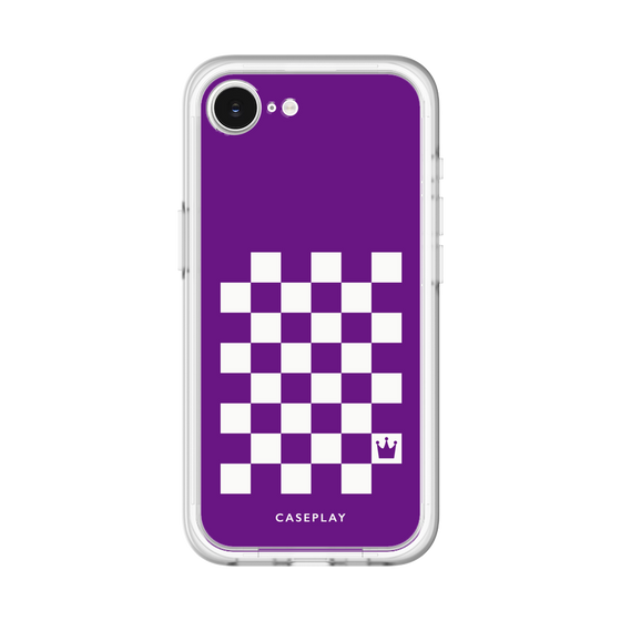 スリムプロテクションプレミアムケース［ Racing checkered flag Purple - レーシングチェッカーフラッグ パープル ］