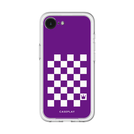 スリムプロテクションプレミアムケース［ Racing checkered flag Purple - レーシングチェッカーフラッグ パープル ］