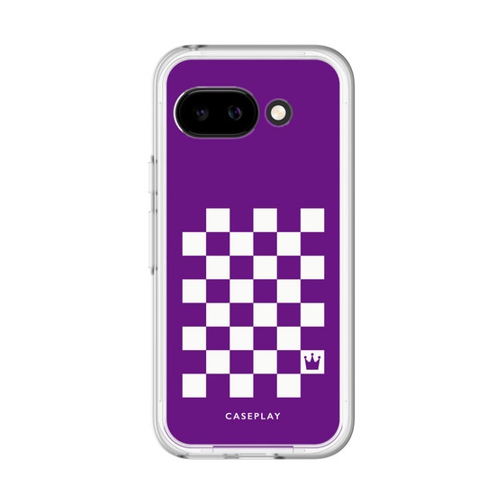 スリムプロテクションプレミアムケース［ Racing checkered flag Purple - レーシングチェッカーフラッグ パープル ］