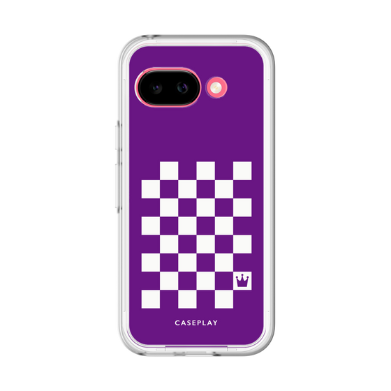 スリムプロテクションプレミアムケース［ Racing checkered flag Purple - レーシングチェッカーフラッグ パープル ］