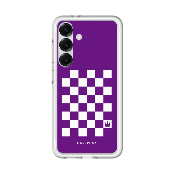 スリムプロテクションプレミアムケース［ Racing checkered flag Purple - レーシングチェッカーフラッグ パープル ］