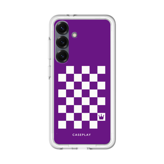 スリムプロテクションプレミアムケース［ Racing checkered flag Purple - レーシングチェッカーフラッグ パープル ］