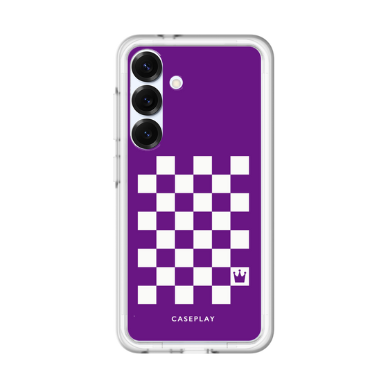 スリムプロテクションプレミアムケース［ Racing checkered flag Purple - レーシングチェッカーフラッグ パープル ］