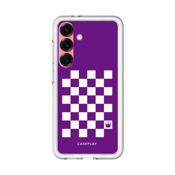 スリムプロテクションプレミアムケース［ Racing checkered flag Purple - レーシングチェッカーフラッグ パープル ］