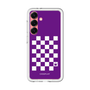 スリムプロテクションプレミアムケース［ Racing checkered flag Purple - レーシングチェッカーフラッグ パープル ］