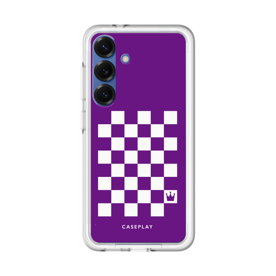 スリムプロテクションプレミアムケース［ Racing checkered flag Purple - レーシングチェッカーフラッグ パープル ］