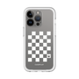 スリムプロテクションプレミアムケース［ Racing checkered flag White - レーシングチェッカーフラッグ ホワイト ］