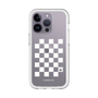 スリムプロテクションプレミアムケース［ Racing checkered flag White - レーシングチェッカーフラッグ ホワイト ］