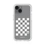 スリムプロテクションプレミアムケース［ Racing checkered flag White - レーシングチェッカーフラッグ ホワイト ］