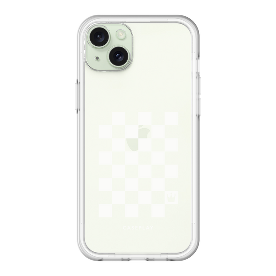 スリムプロテクションプレミアムケース［ Racing checkered flag White - レーシングチェッカーフラッグ ホワイト ］