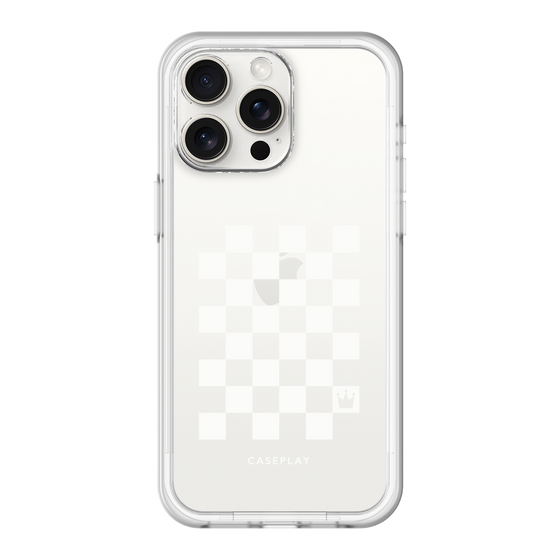 スリムプロテクションプレミアムケース［ Racing checkered flag White - レーシングチェッカーフラッグ ホワイト ］