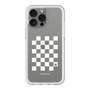 スリムプロテクションプレミアムケース［ Racing checkered flag White - レーシングチェッカーフラッグ ホワイト ］