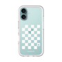 スリムプロテクションプレミアムケース［ Racing checkered flag White - レーシングチェッカーフラッグ ホワイト ］