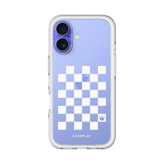 スリムプロテクションプレミアムケース［ Racing checkered flag White - レーシングチェッカーフラッグ ホワイト ］