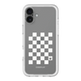 スリムプロテクションプレミアムケース［ Racing checkered flag White - レーシングチェッカーフラッグ ホワイト ］