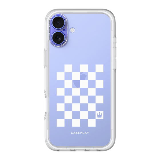 スリムプロテクションプレミアムケース［ Racing checkered flag White - レーシングチェッカーフラッグ ホワイト ］