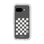スリムプロテクションプレミアムケース［ Racing checkered flag White - レーシングチェッカーフラッグ ホワイト ］