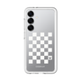 スリムプロテクションプレミアムケース［ Racing checkered flag White - レーシングチェッカーフラッグ ホワイト ］