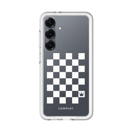 スリムプロテクションプレミアムケース［ Racing checkered flag White - レーシングチェッカーフラッグ ホワイト ］