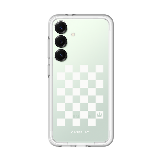 スリムプロテクションプレミアムケース［ Racing checkered flag White - レーシングチェッカーフラッグ ホワイト ］