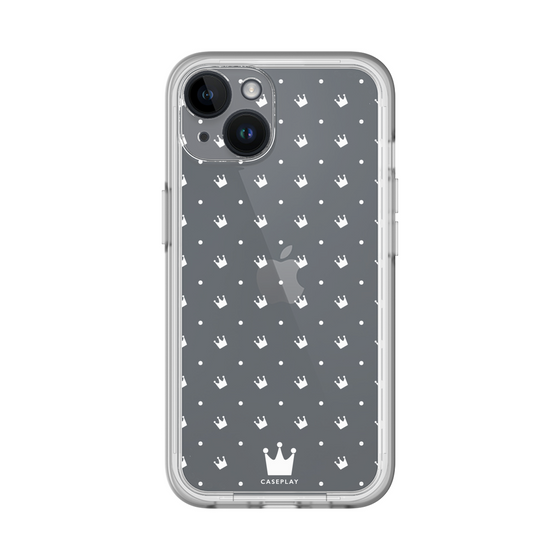 スリムプロテクションプレミアムケース［ CASEPLAY Crown dots White - ケースプレイ・クラウン・ドッツ ホワイト ］