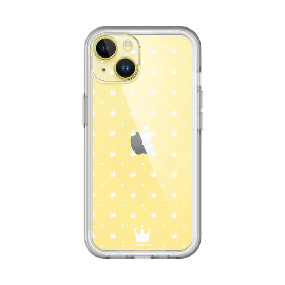 スリムプロテクションプレミアムケース［ CASEPLAY Crown dots White - ケースプレイ・クラウン・ドッツ ホワイト ］