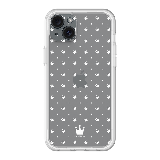 スリムプロテクションプレミアムケース［ CASEPLAY Crown dots White - ケースプレイ・クラウン・ドッツ ホワイト ］