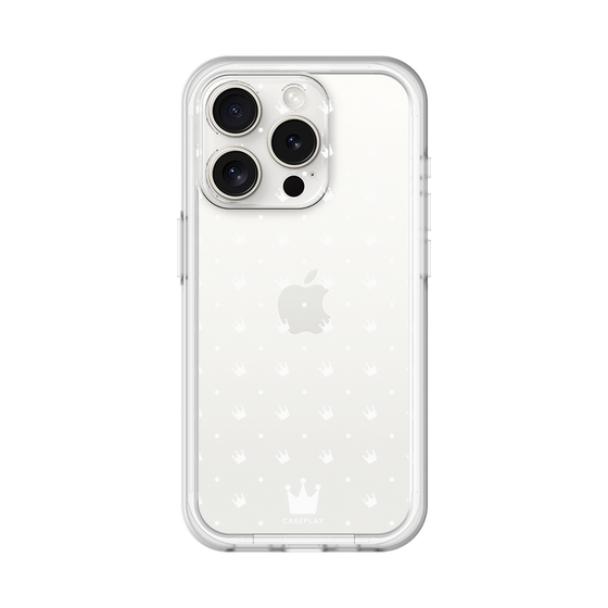 スリムプロテクションプレミアムケース［ CASEPLAY Crown dots White - ケースプレイ・クラウン・ドッツ ホワイト ］