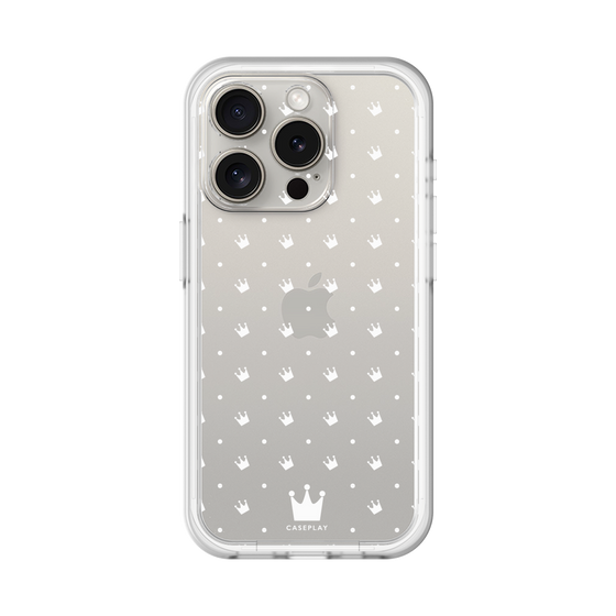 スリムプロテクションプレミアムケース［ CASEPLAY Crown dots White - ケースプレイ・クラウン・ドッツ ホワイト ］