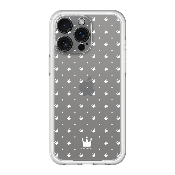 スリムプロテクションプレミアムケース［ CASEPLAY Crown dots White - ケースプレイ・クラウン・ドッツ ホワイト ］