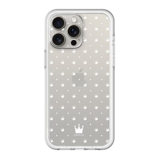 スリムプロテクションプレミアムケース［ CASEPLAY Crown dots White - ケースプレイ・クラウン・ドッツ ホワイト ］