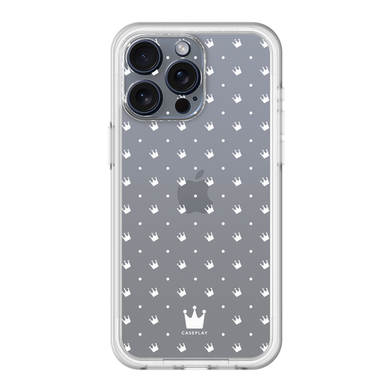 スリムプロテクションプレミアムケース［ CASEPLAY Crown dots White - ケースプレイ・クラウン・ドッツ ホワイト ］