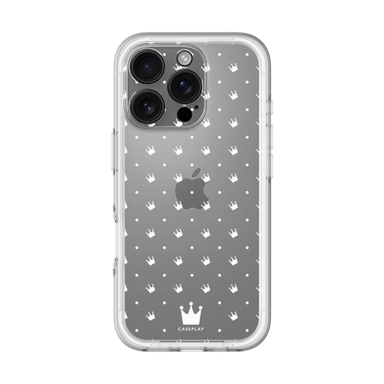 スリムプロテクションプレミアムケース［ CASEPLAY Crown dots White - ケースプレイ・クラウン・ドッツ ホワイト ］