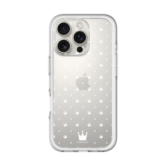 スリムプロテクションプレミアムケース［ CASEPLAY Crown dots White - ケースプレイ・クラウン・ドッツ ホワイト ］