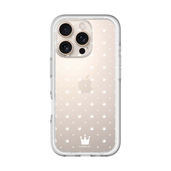 スリムプロテクションプレミアムケース［ CASEPLAY Crown dots White - ケースプレイ・クラウン・ドッツ ホワイト ］