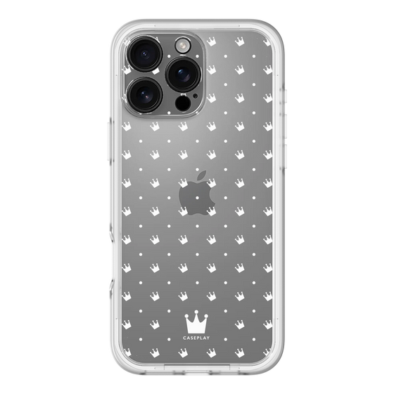 スリムプロテクションプレミアムケース［ CASEPLAY Crown dots White - ケースプレイ・クラウン・ドッツ ホワイト ］